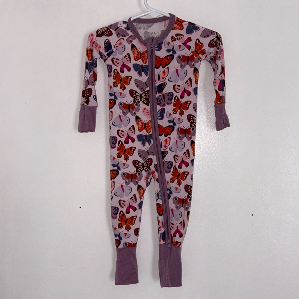 Little Sleepies Butterfly Kisses Zippy Size 3-6 months (PLAY CONDITION)